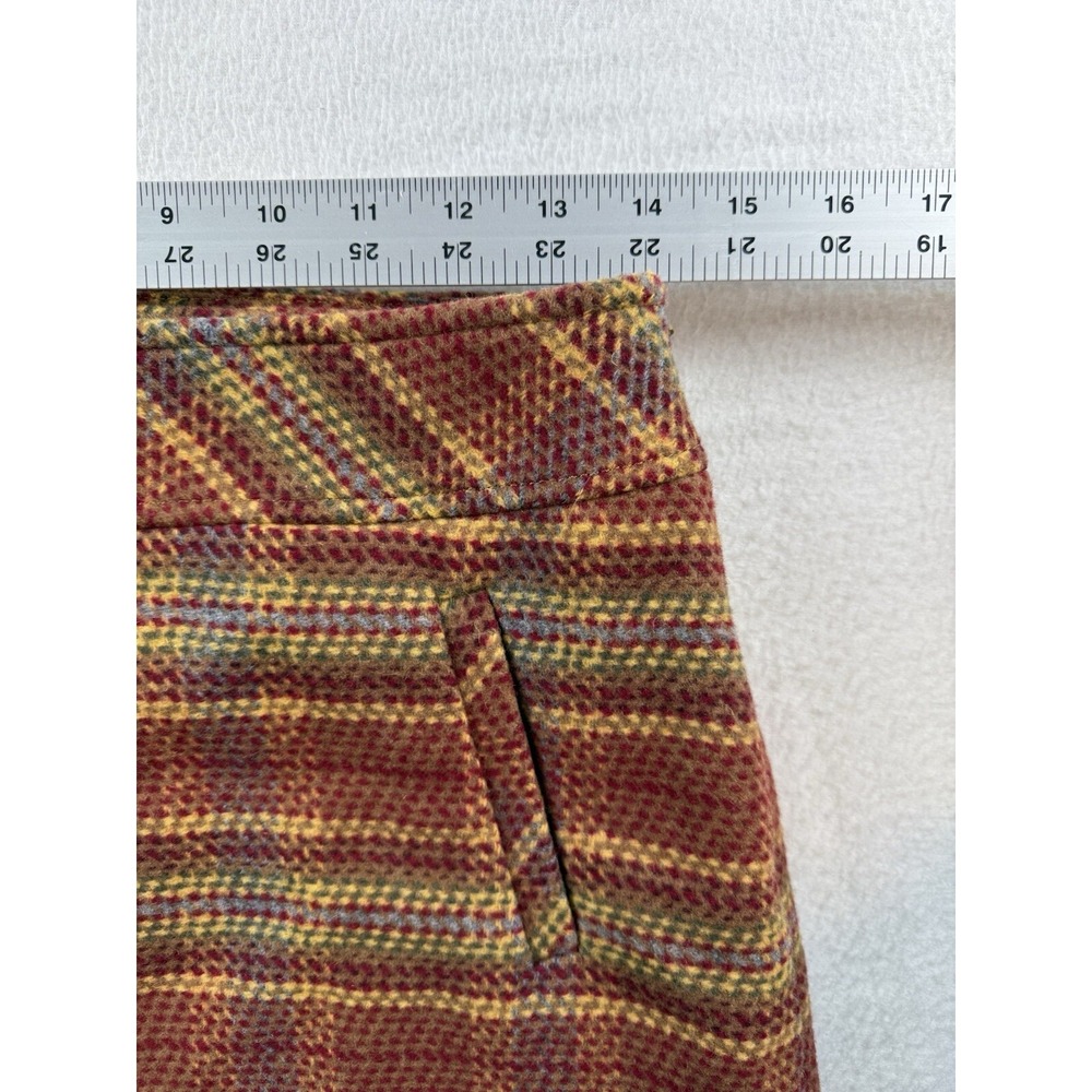 Talbots Womens Petite 2P Wool Blend Plaid Check Skirt - Picture 8 of 14
